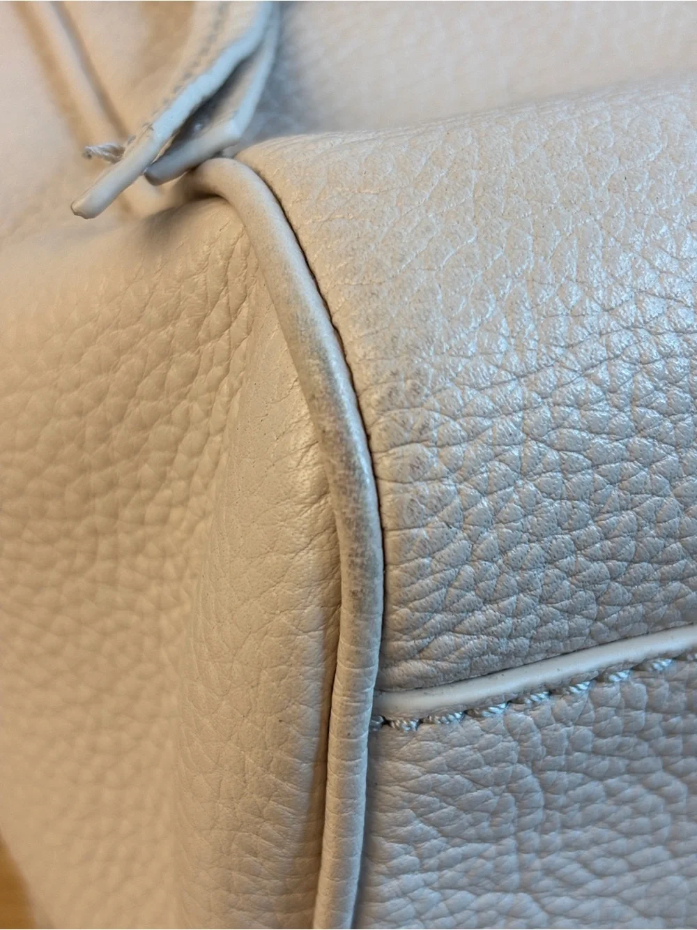 Kate Spade Grant Park Hadley Cream Pebbled Leather Satchel
